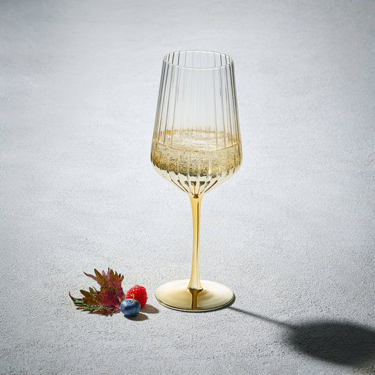 Elegant Gold Wine Glass