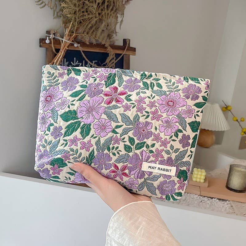 Travel Embroidered Cosmetic Pouches