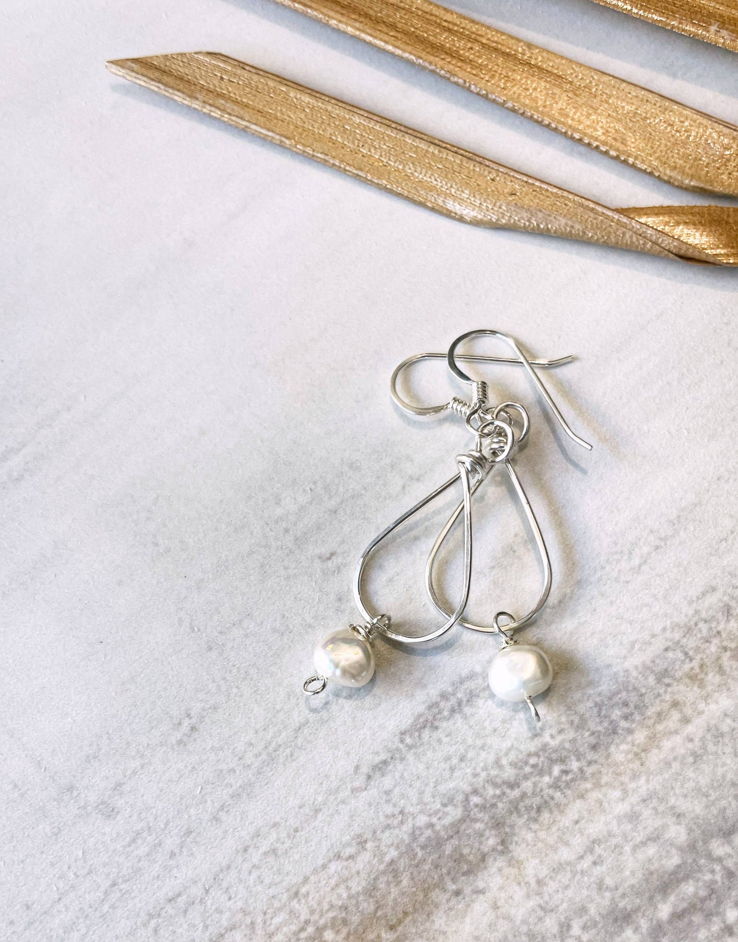 Small Teardrop Freshwater Pearl | 14kt Gold Filled, Sterling