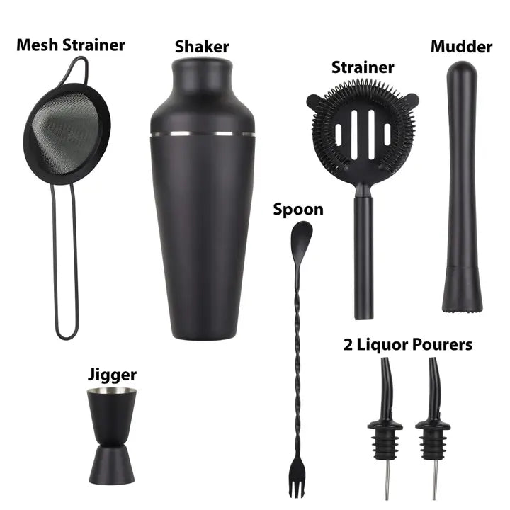 Sleek 9-Piece Bartender Kit