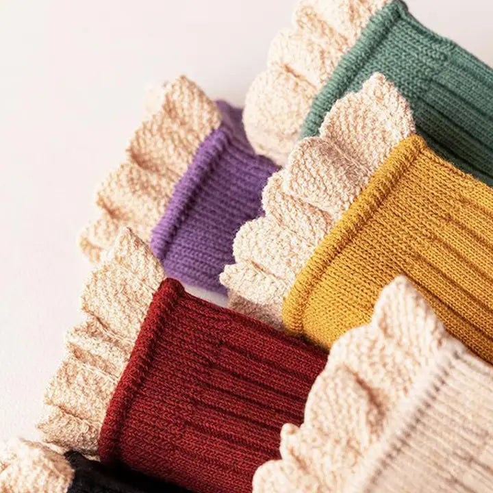 Ruffle Edge Lace Crew Socks