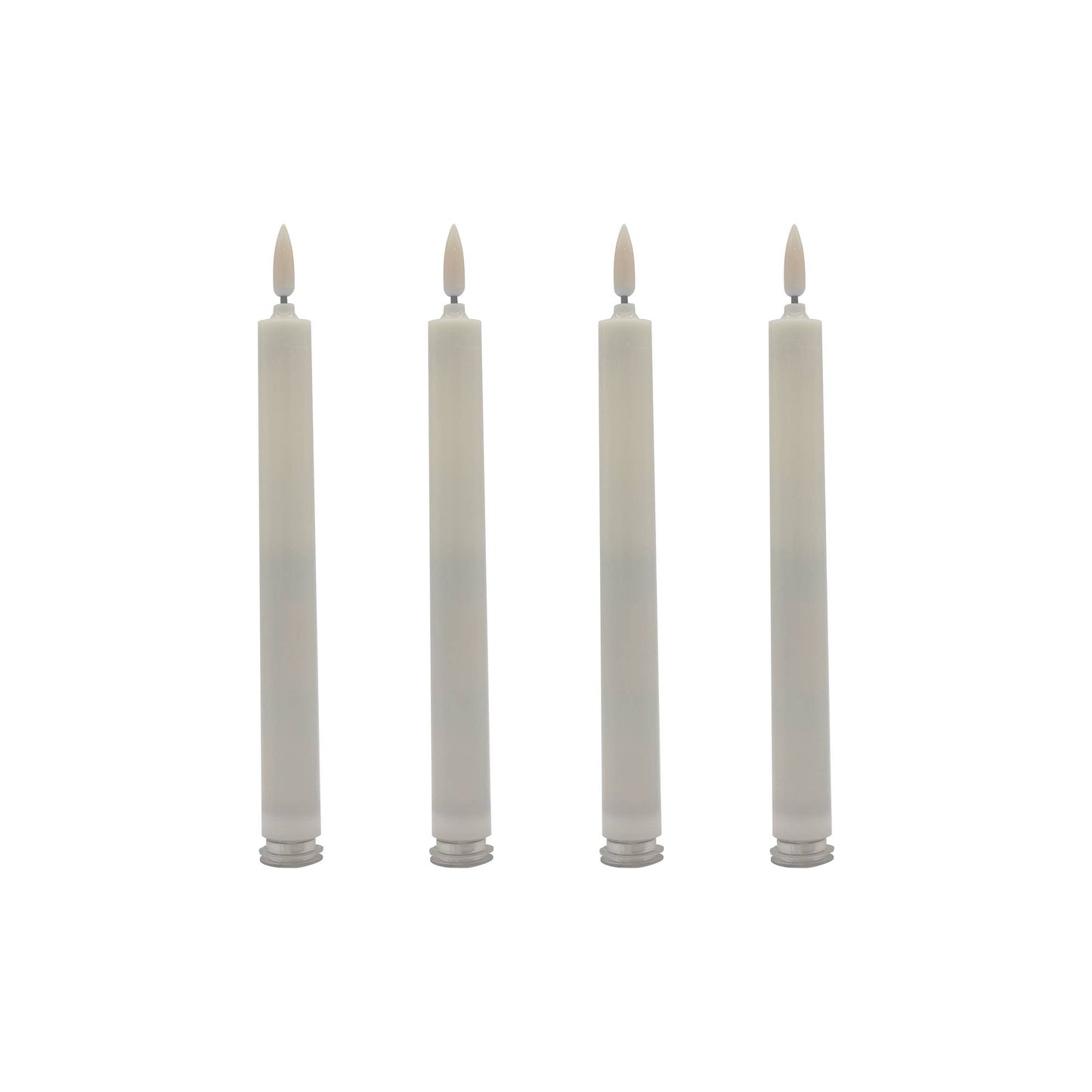 White Taper Candles S/4