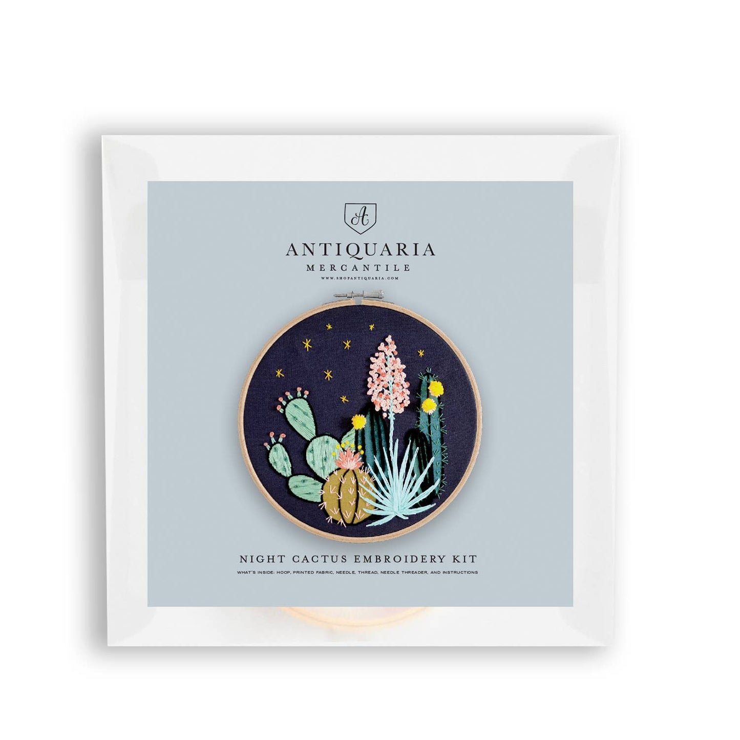 Night Cactus Embroidery Kit