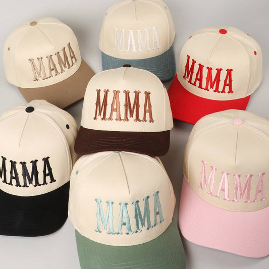 Mama Typographic Embroidered Baseball Cap