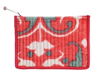 Quilted Multicolor Zip Pouch