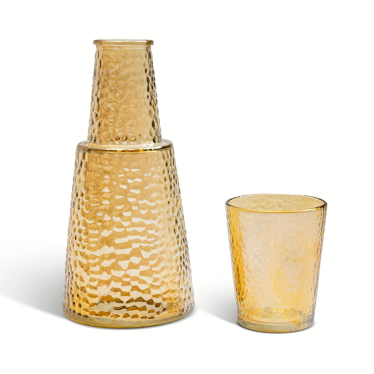 Hammered Carafe - Iridescent Clear