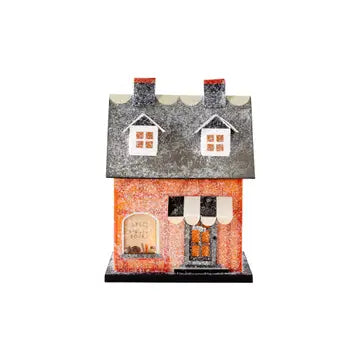 Spooky Lighted Village Paper Houses