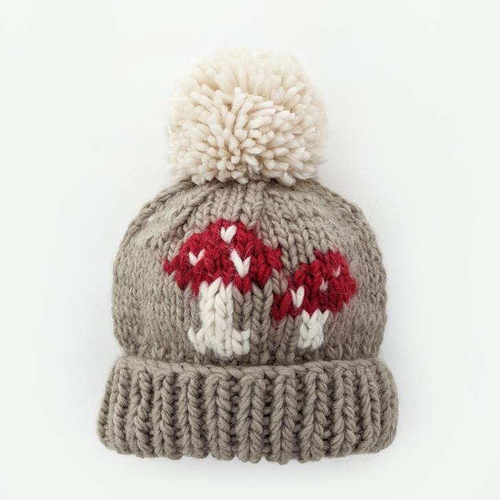 Knit Mushroom Beanie