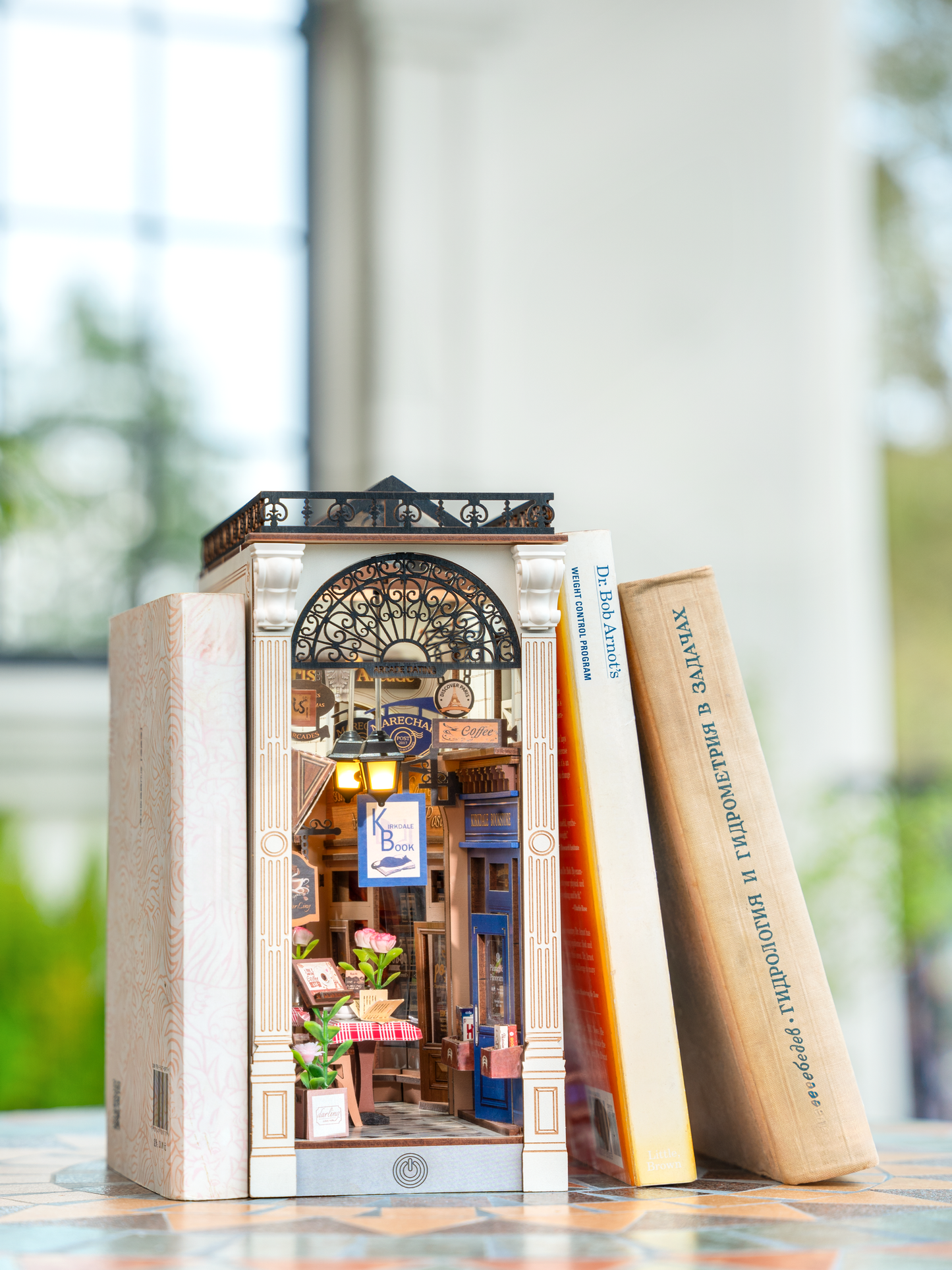 DIY Book Nook Kit: Paris Arcade Date w/ Dust Cover