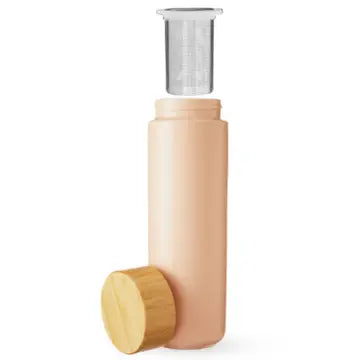 Double-Walled Ceramic Travel Mug w/ Infuser