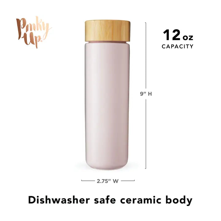 Double-Walled Ceramic Travel Mug w/ Infuser