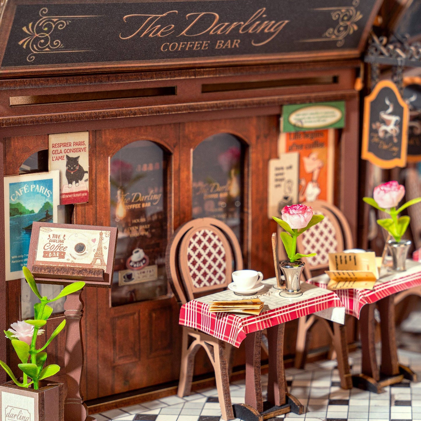 DIY Book Nook Kit: Paris Arcade Date w/ Dust Cover
