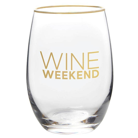 Wine Weekend Stemless Glass