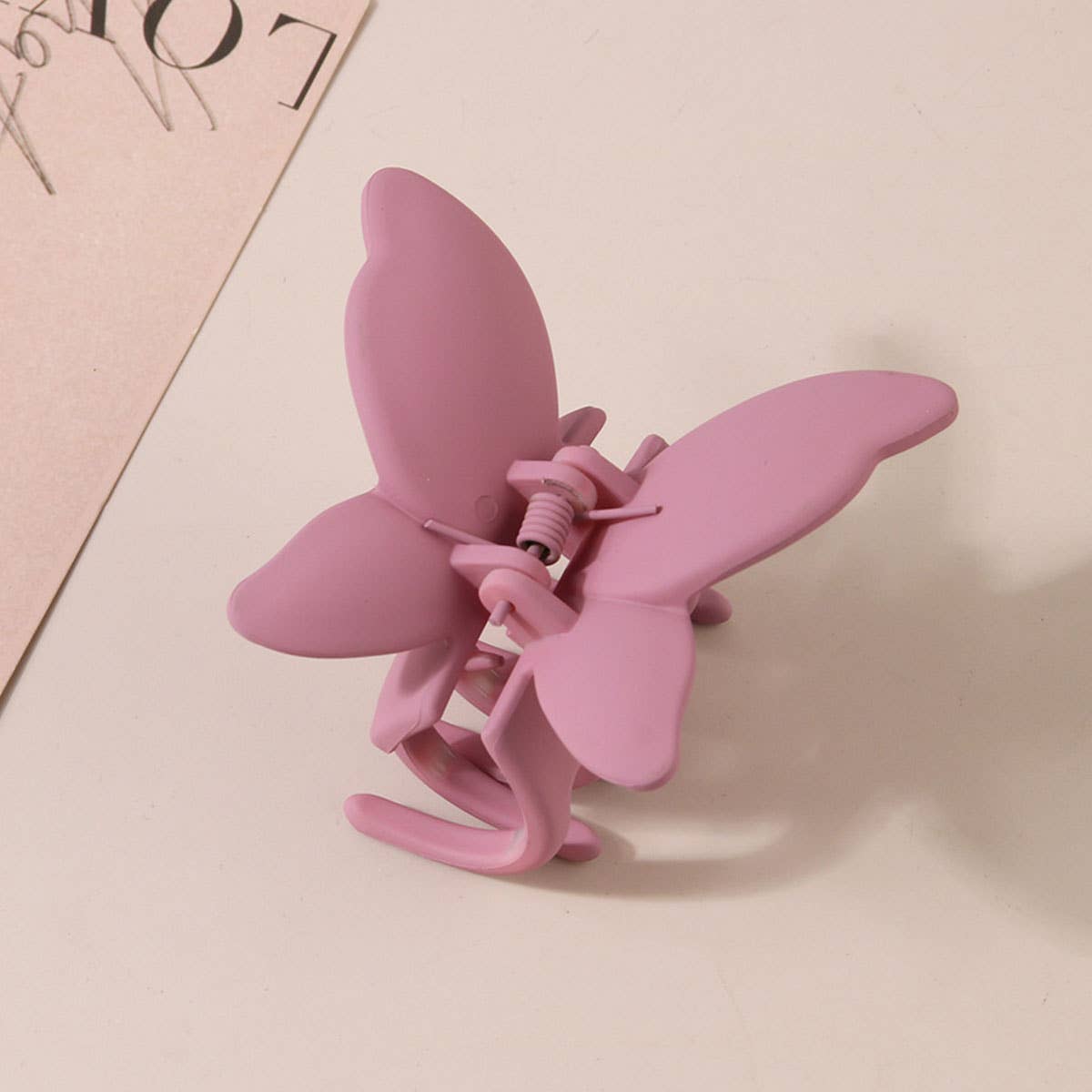 Matte Butterfly Hair Claw Clips