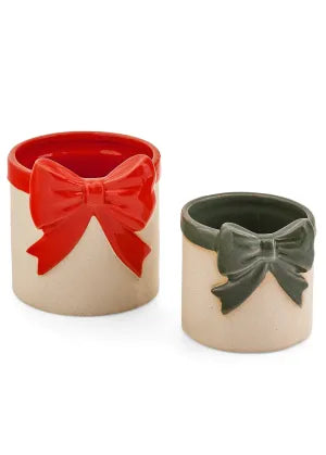 Christmas Bow Planters