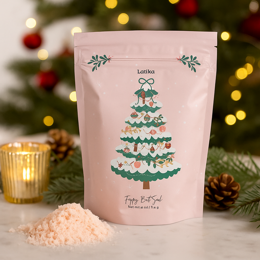 Pink Christmas Fizzing Bath Soak