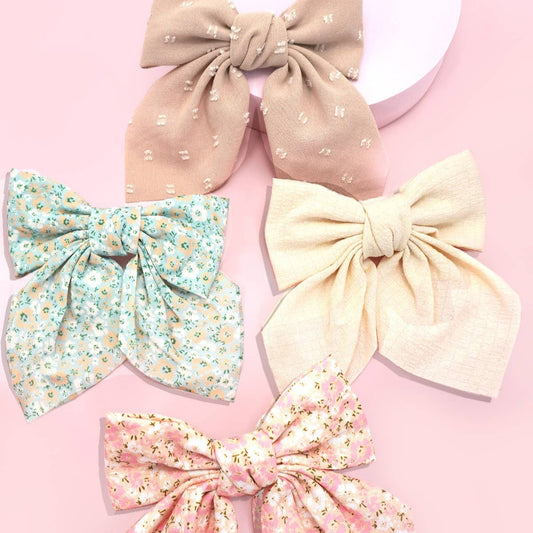 Ditzy Organza Bow Ribbon Hair Clips