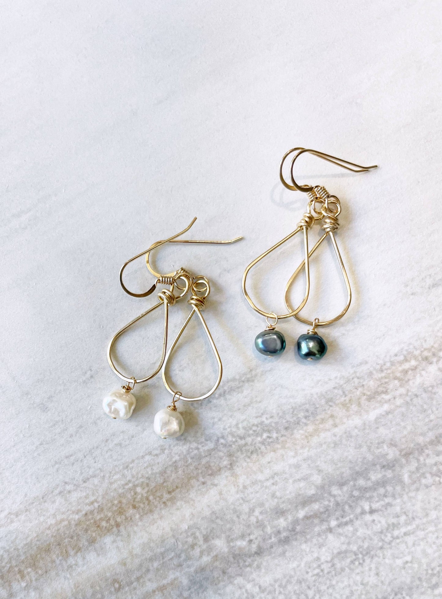 Small Teardrop Freshwater Pearl | 14kt Gold Filled, Sterling