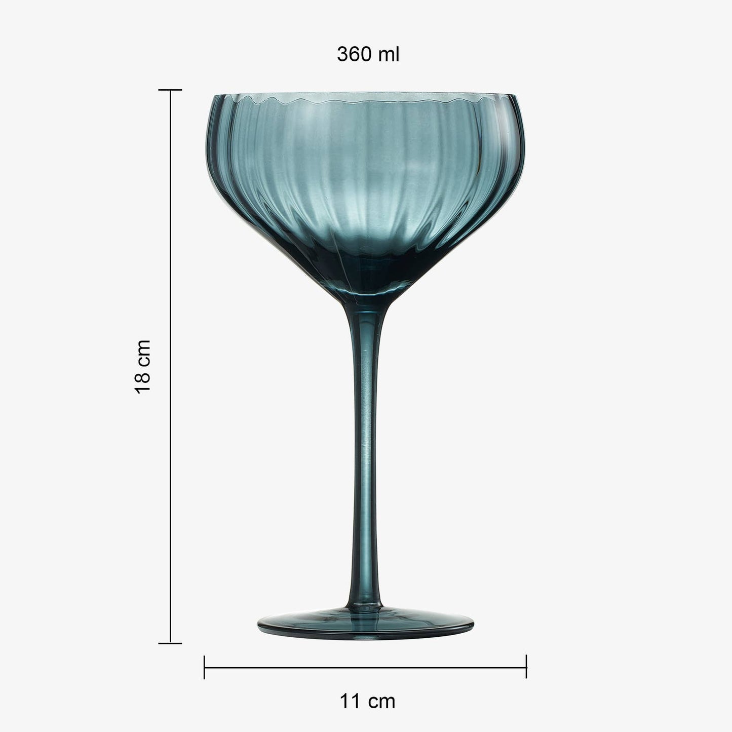 Vintage Tulip Shaped Coupe Glass