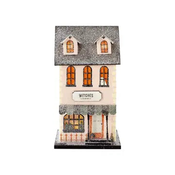 Spooky Lighted Village Paper Houses
