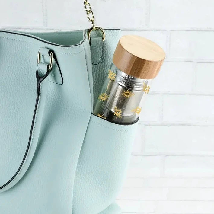 Insulated Glass Travel Mug w/ Infuser