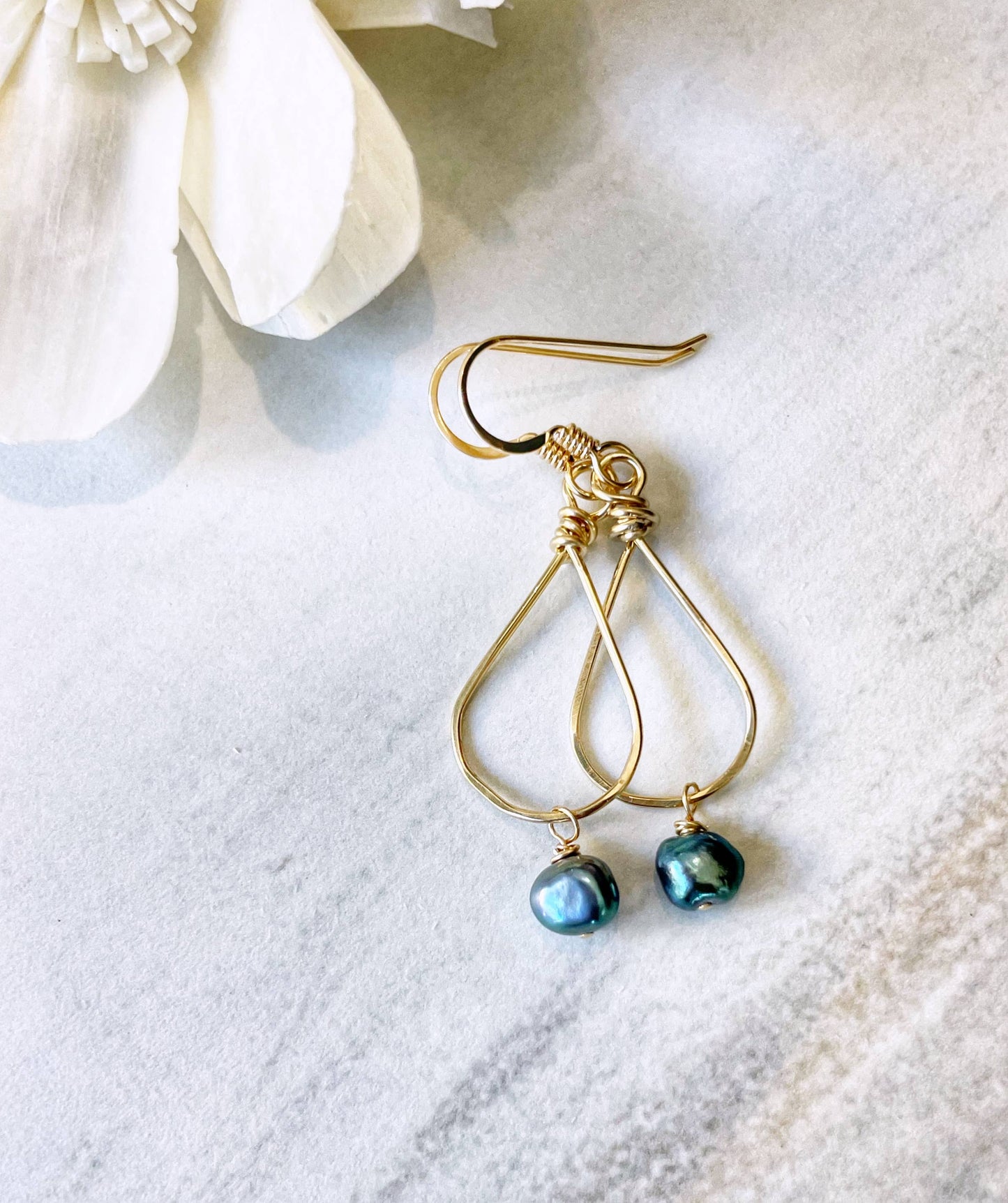 Small Teardrop Freshwater Pearl | 14kt Gold Filled, Sterling