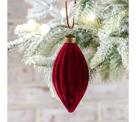 Red Velvet Oval Ornament