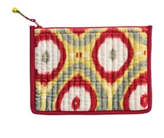 Quilted Multicolor Zip Pouch