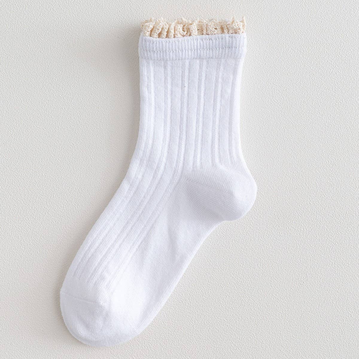 Crew Socks w/ Lace Trim