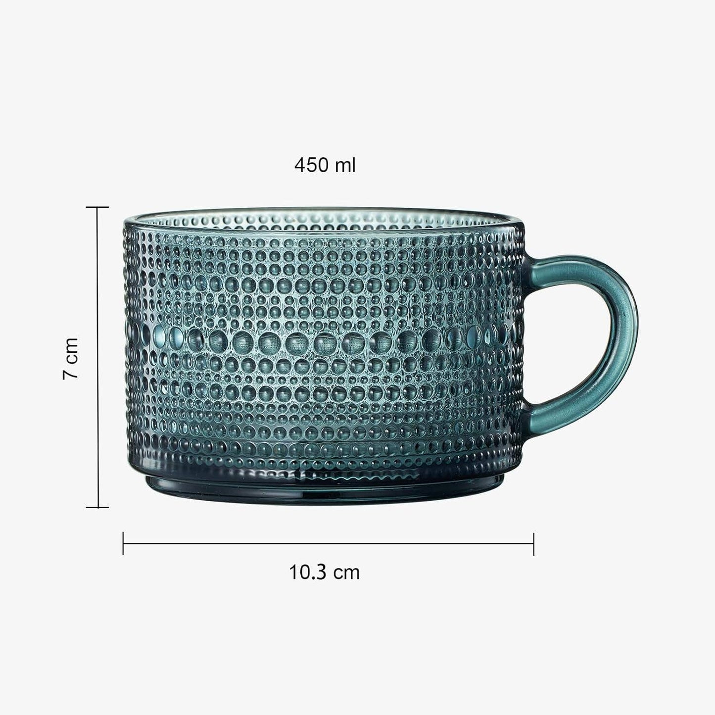 Vintage Colorful Glass Coffee Mugs