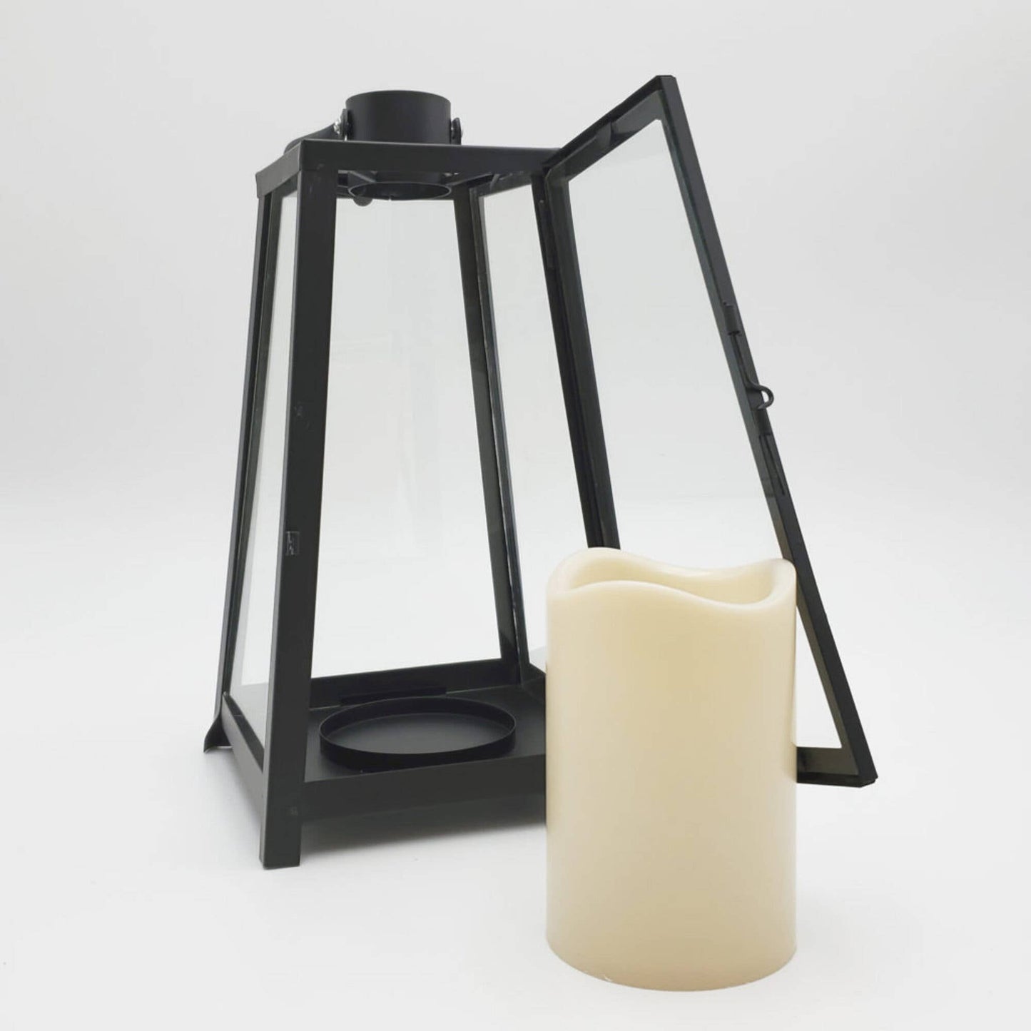 Metal Lantern w/ Candle