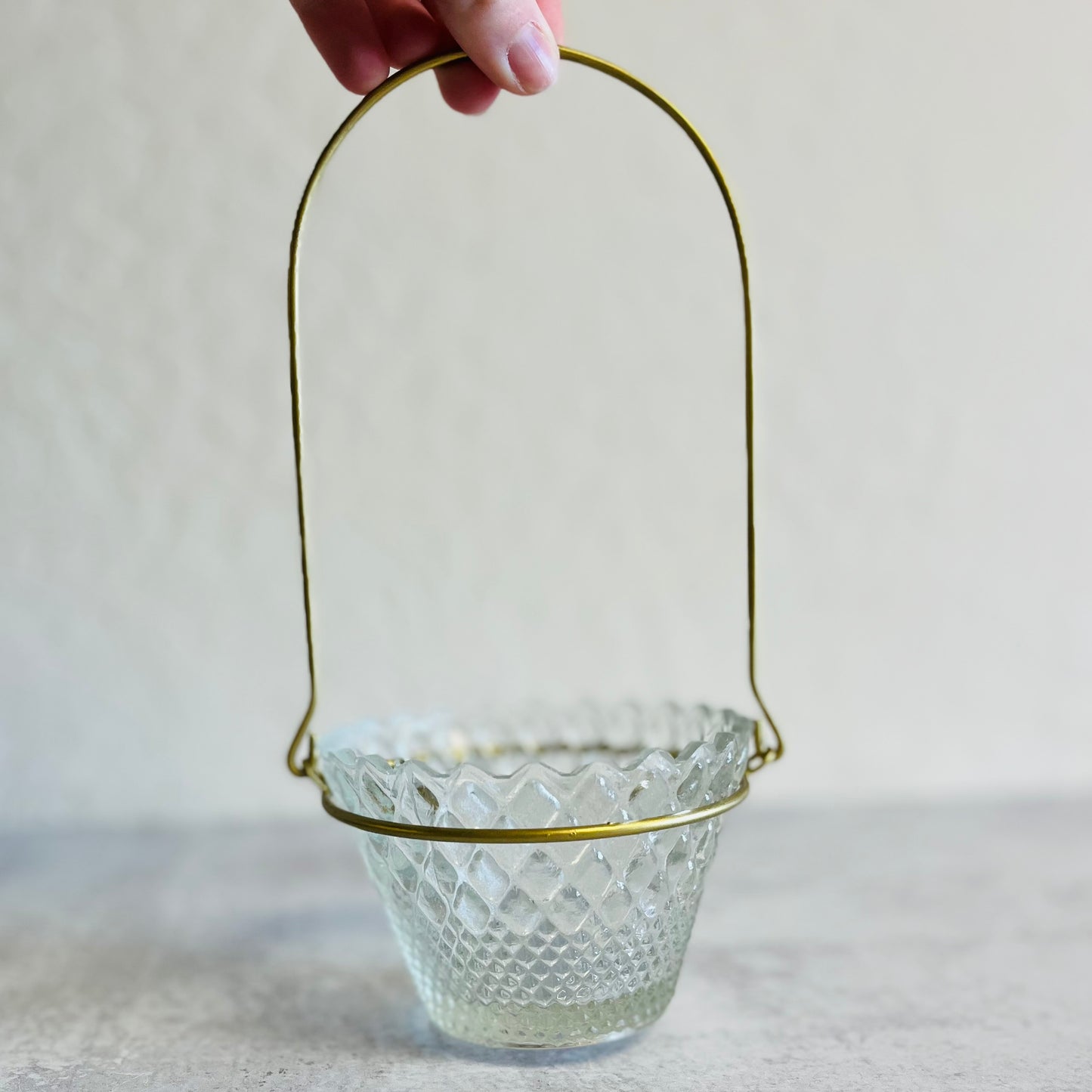 Hanging Pressed Glass Votive Holders