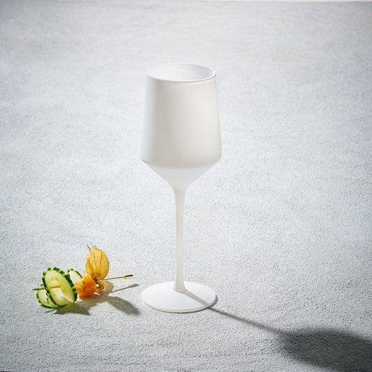 Matte Hand Blown Wine Glass