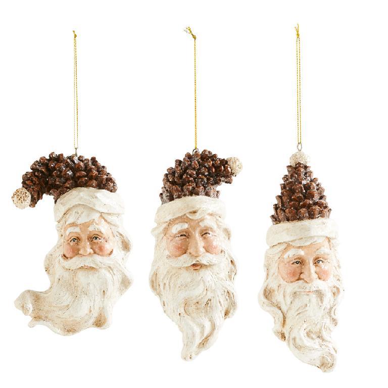 Pinecone Santa Ornament