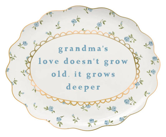 Grandma's Love Scallop Trinket Tray