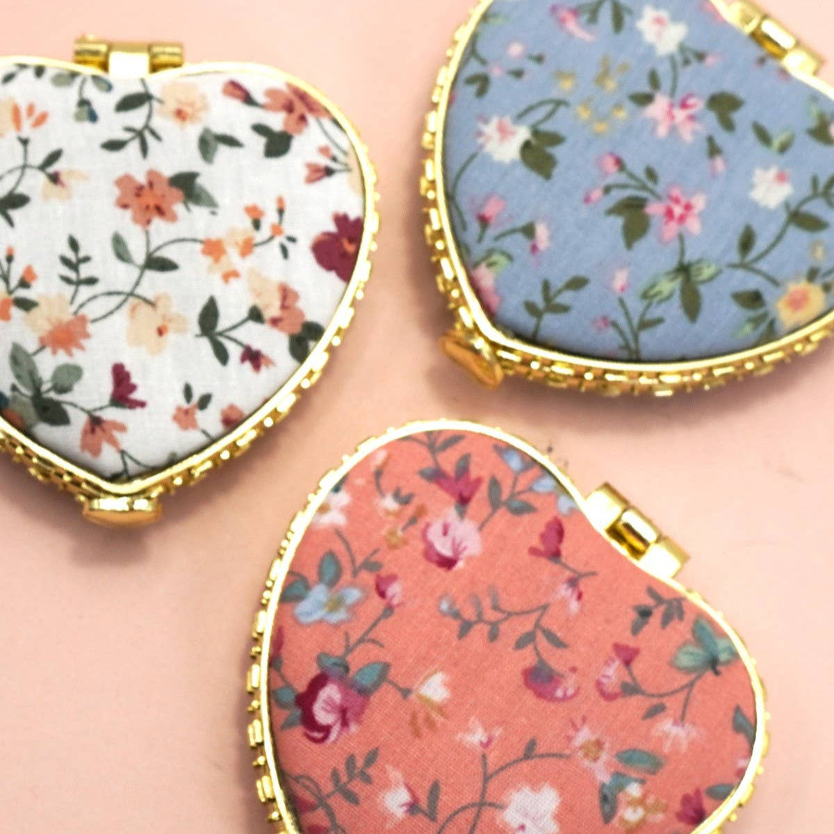 Travel Compact Floral Mirror