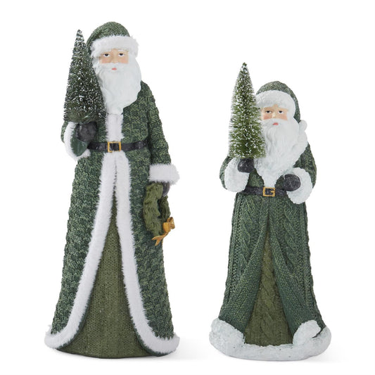 Santa w/ Green Coat Figurines