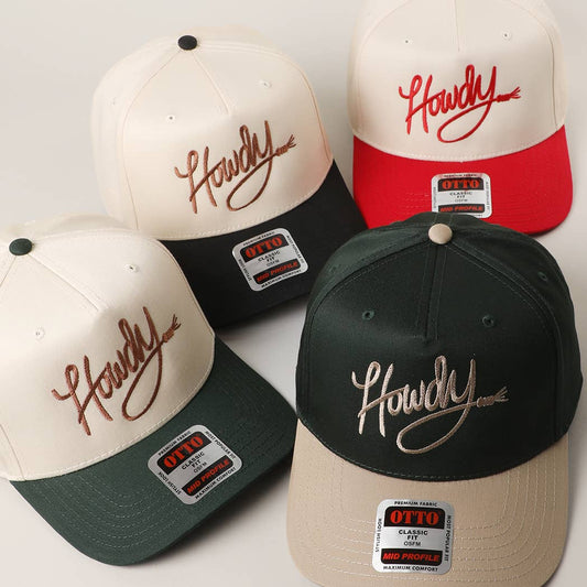 Howdy Embroidered Trucker Hat