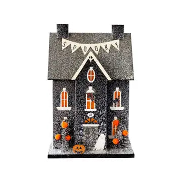 Spooky Lighted Village Paper Houses