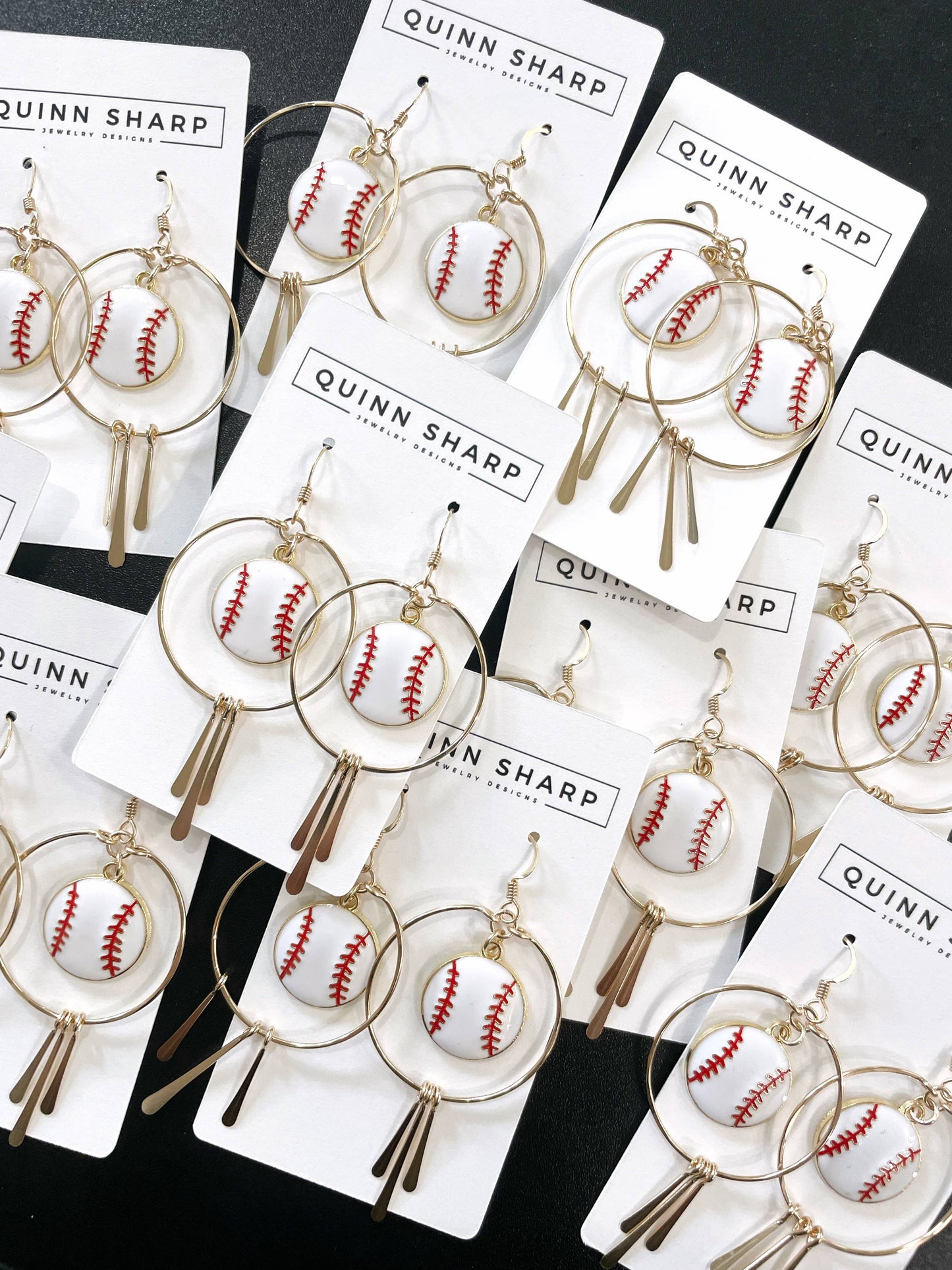 Baseball Love Hoop Earrings
