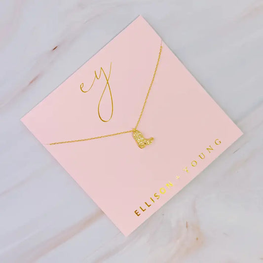 Glam Cow Girl Boot Necklace