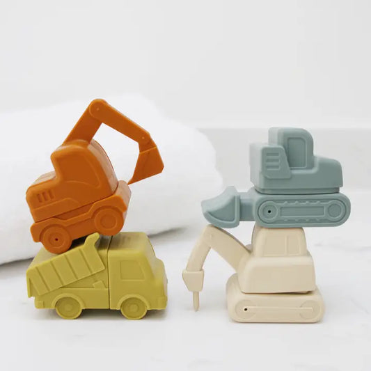 Silicon Construction Bath Toy Set