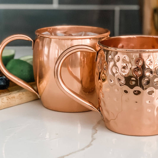 Barrel Hammered: 16oz Solid Copper Moscow Mule Mug