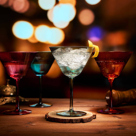 Ripple Martini Glasses