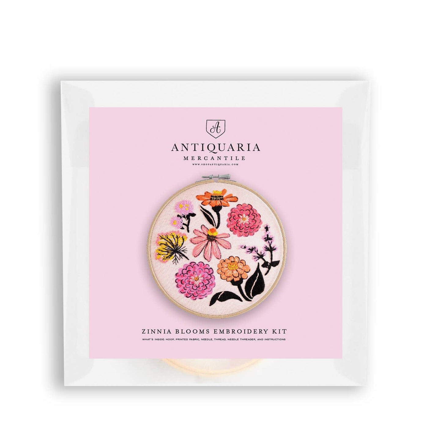 Zinnia Embroidery Kit