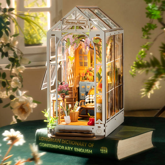 DIY Miniature House Book Nook Kit: Garden House