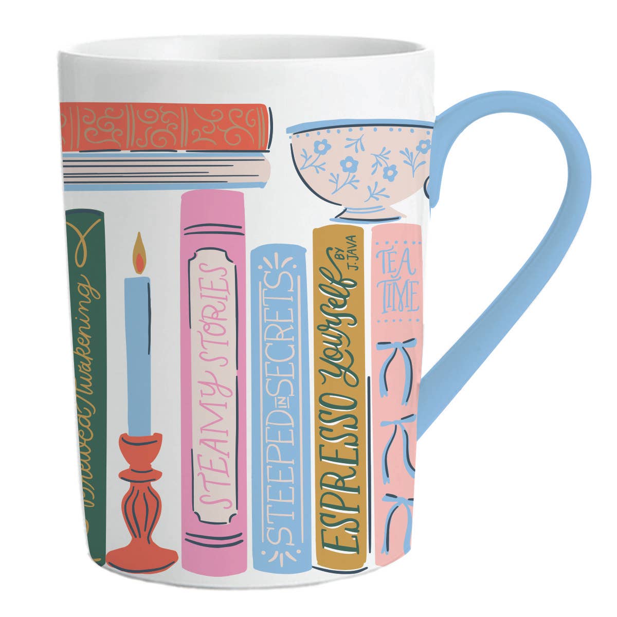 Books + Coffee Ceramic Mug