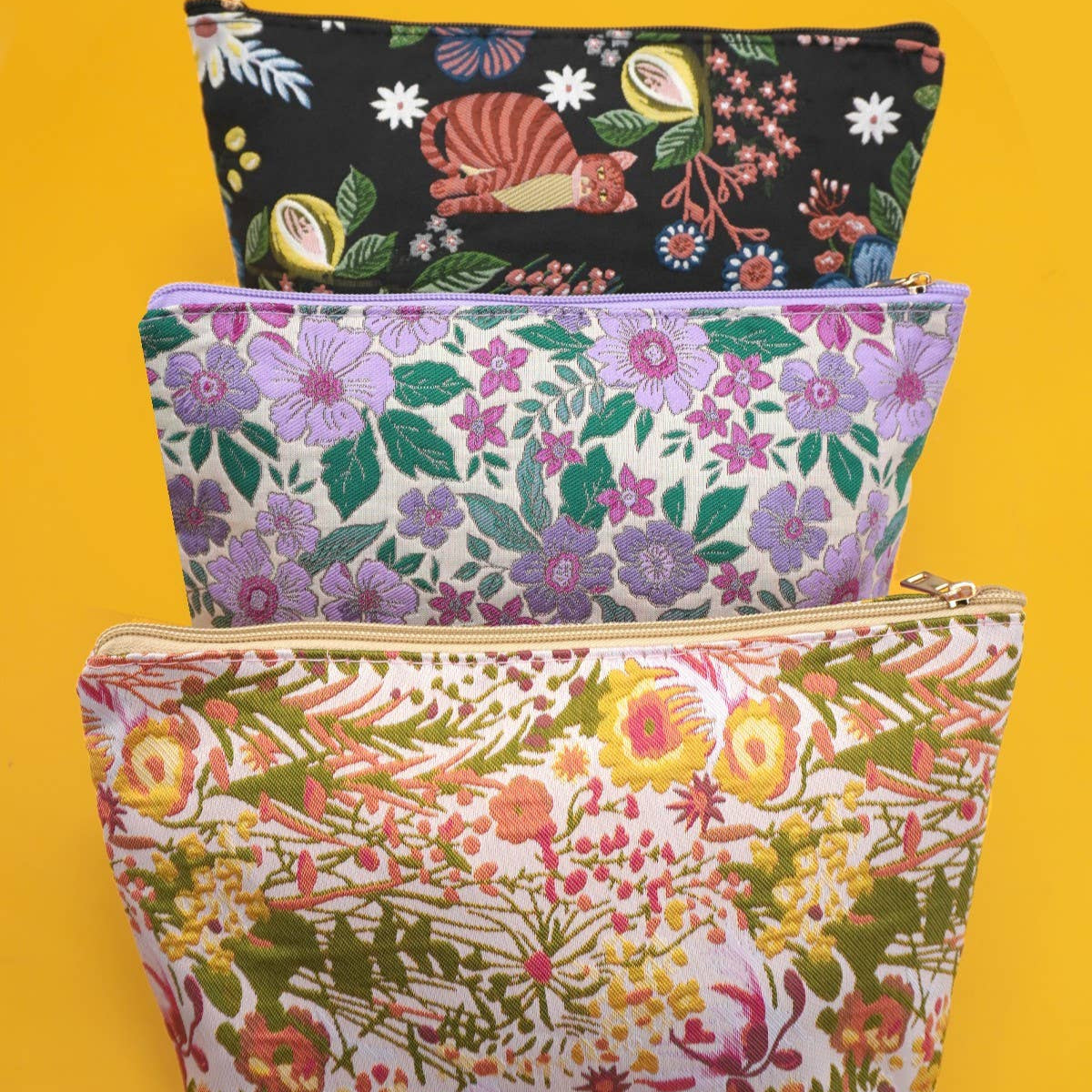 Travel Embroidered Cosmetic Pouches