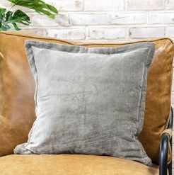 Slate 18" Velvet Pillow