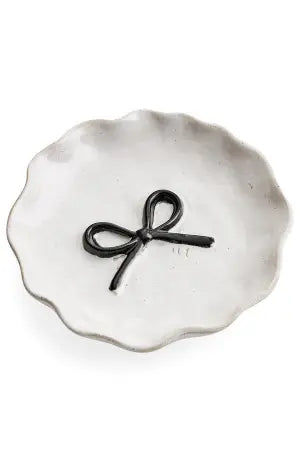 Stoneware Bow Plate
